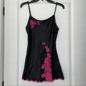 Victoria’s Secret black pink lace slip lingerie